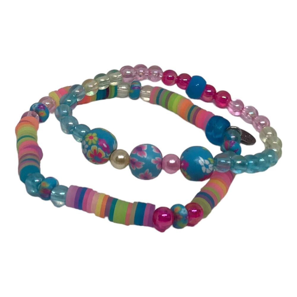 Sailing Over Blue Clay Bracelet Set | Pastel Handcrafted Friendship